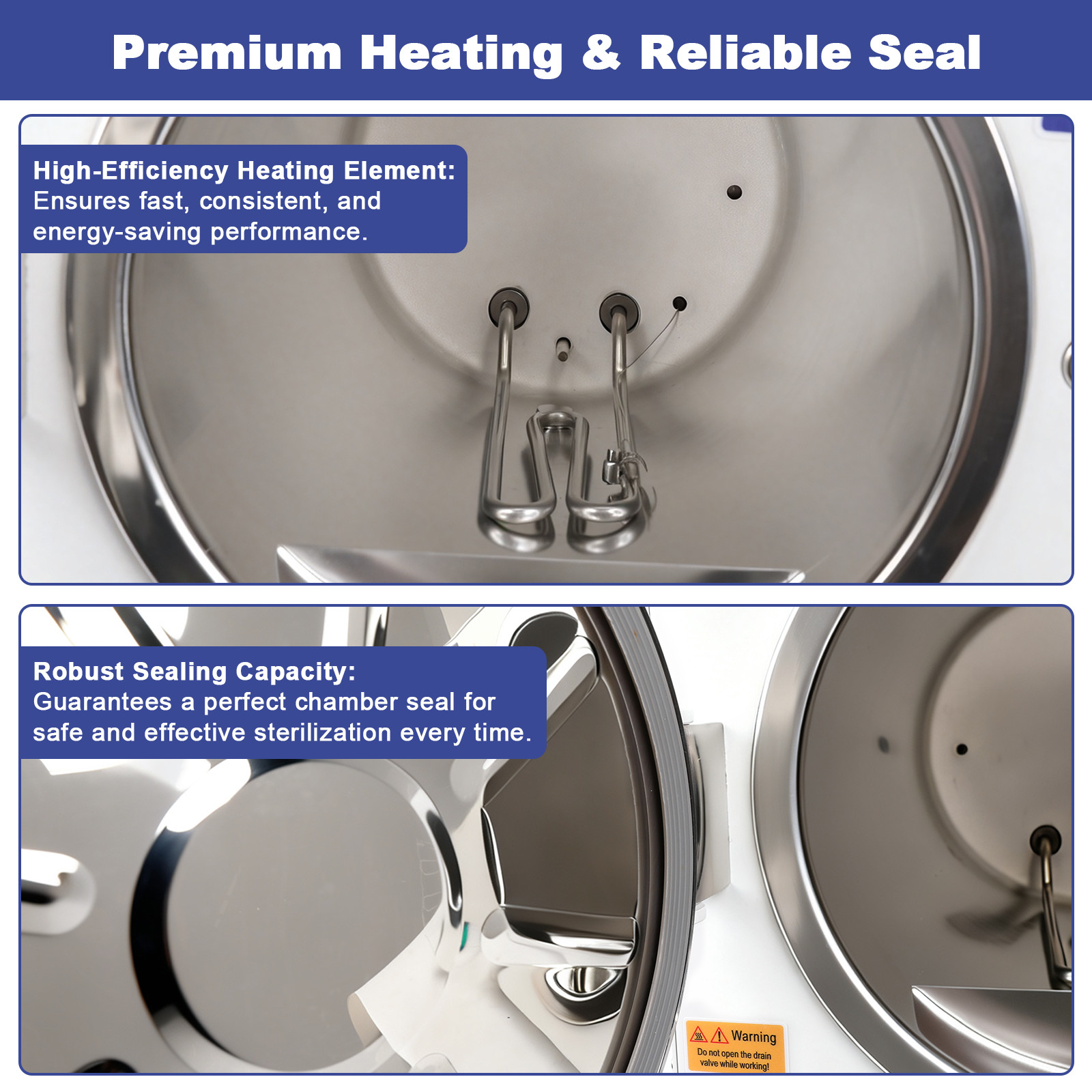 23L Autoclave Steam Sterilizer Medical Premium Material Auto Pressure Release
