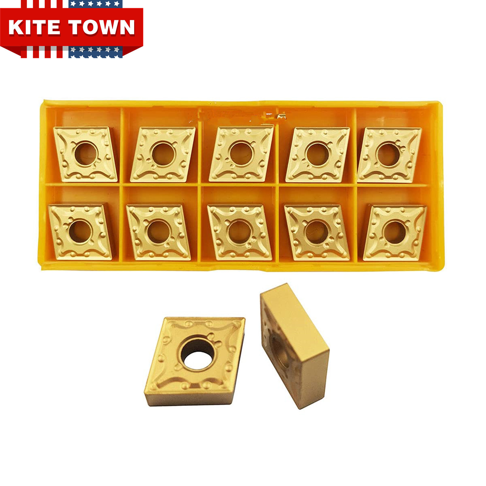10PCS CNMG431/CNMG120404-MA CNC Carbide Turning Insert for Lathe Cutting Holder