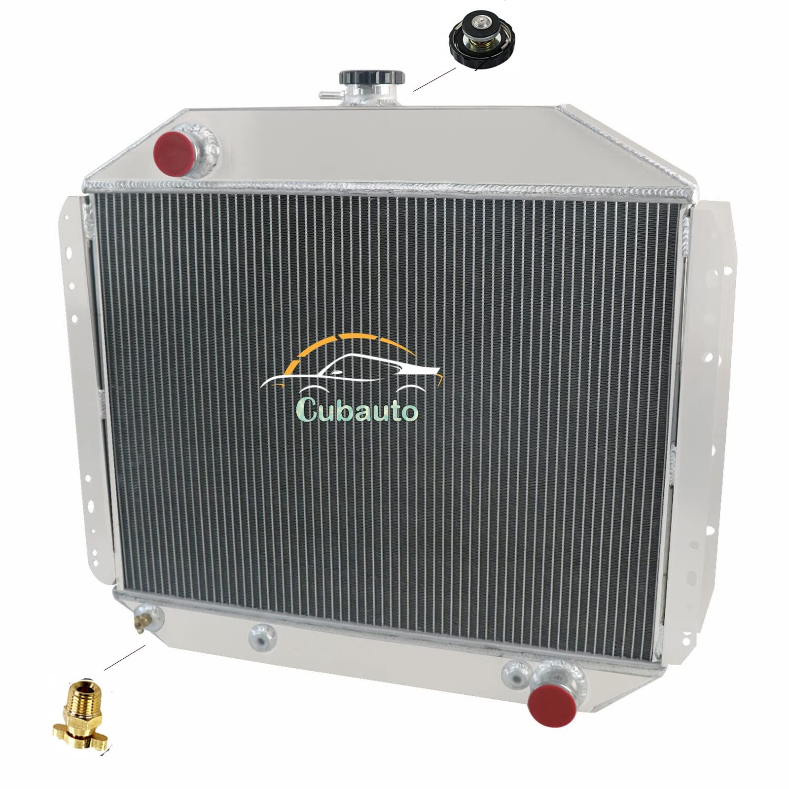 4 Row All Aluminum Radiator Ford F100 F250 F350 F150 Bronco 1966-1979 4.9L 5.9L