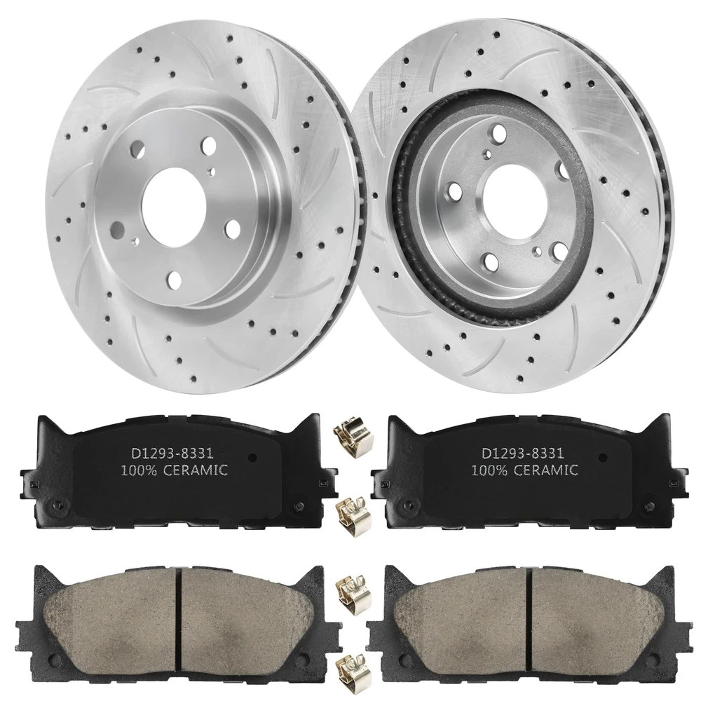 11.65 Inch Front Brake Rotors Ceramic Pads for Avalon Camry 2007-2018 ES300H