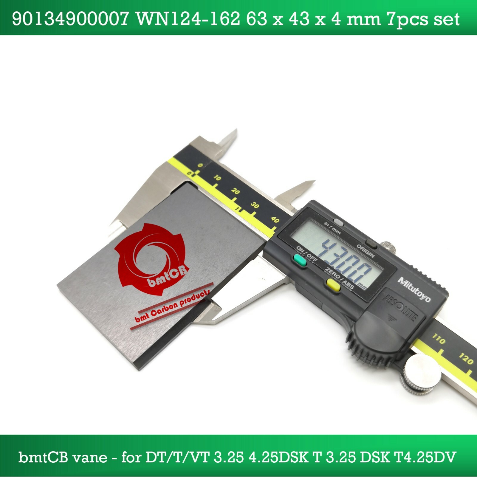 bmtCB carbon vane for becker pump WN124-162 DT T VT 3.25 4.25 T 3.25 DSK4.25 DV