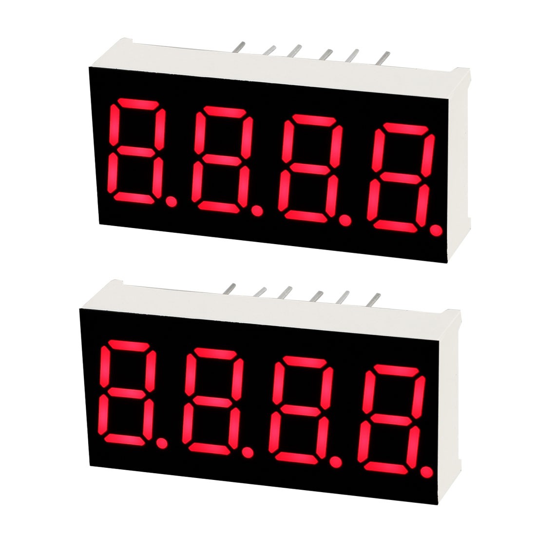 Common Cathode 12 Pin 4 Bit 1.18 x 0.55 x 0.28 Inch 0.35″ Red LED Display 2pcs