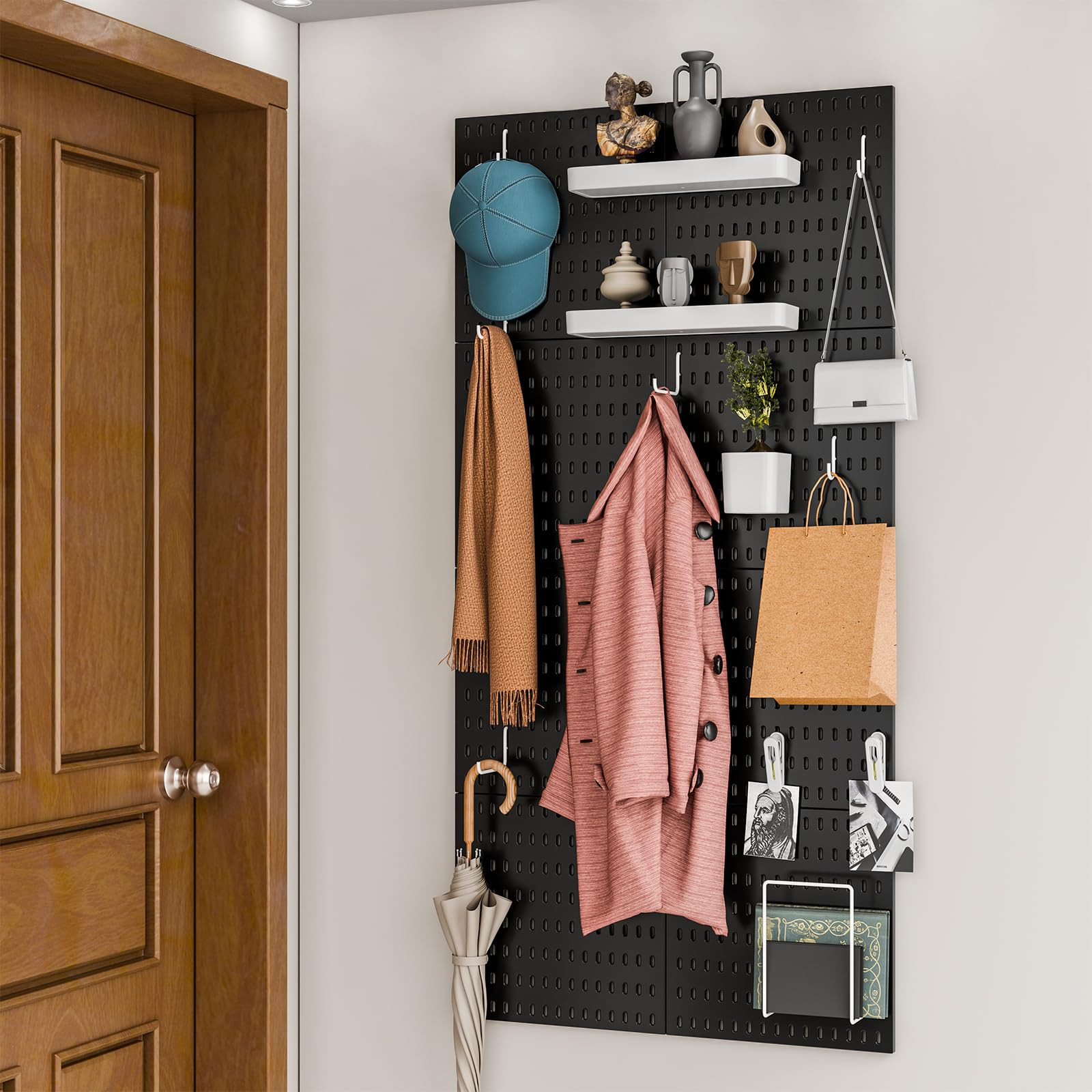 Pegboard Combination Kit,Pegboard Wall Organizer, Peg board Wall Mounted ,Peg…