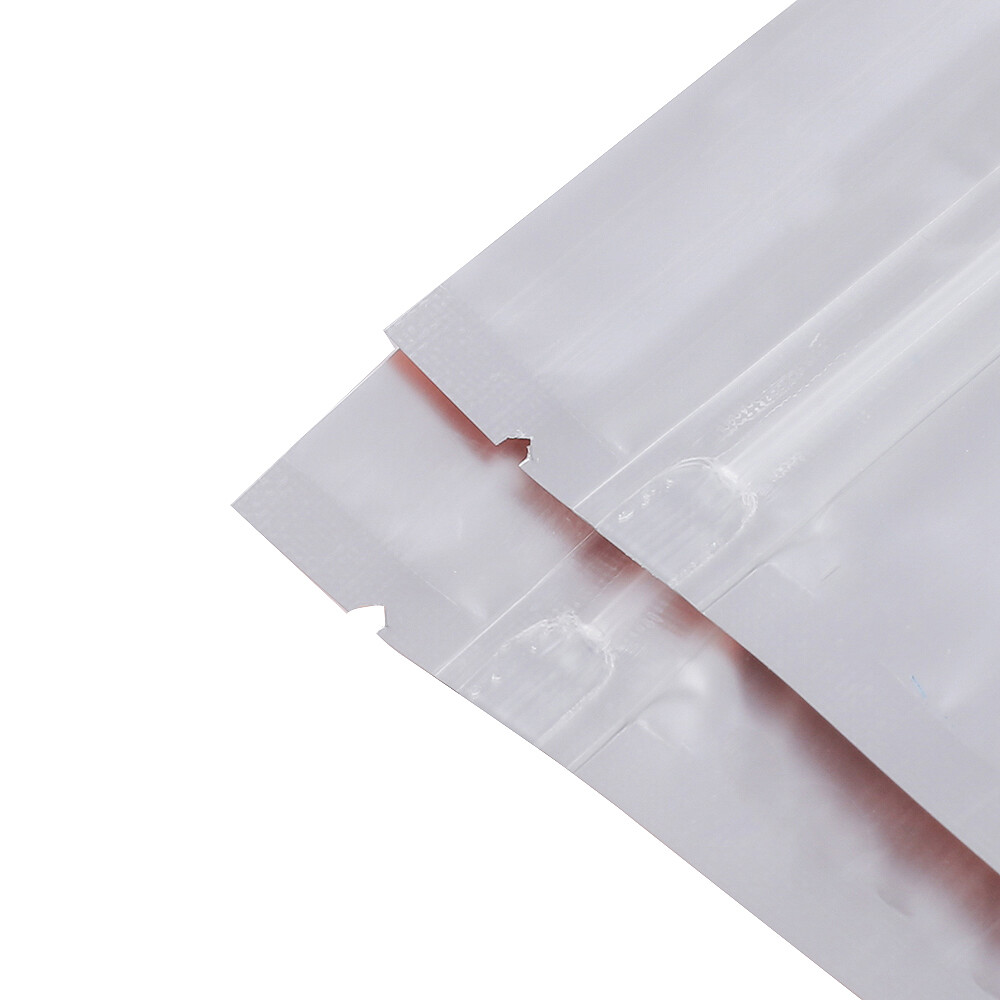 100 Matte Blue Mylar Foil Semi-Clear Window Resealable Zip Seal Food Pouch 3×5″
