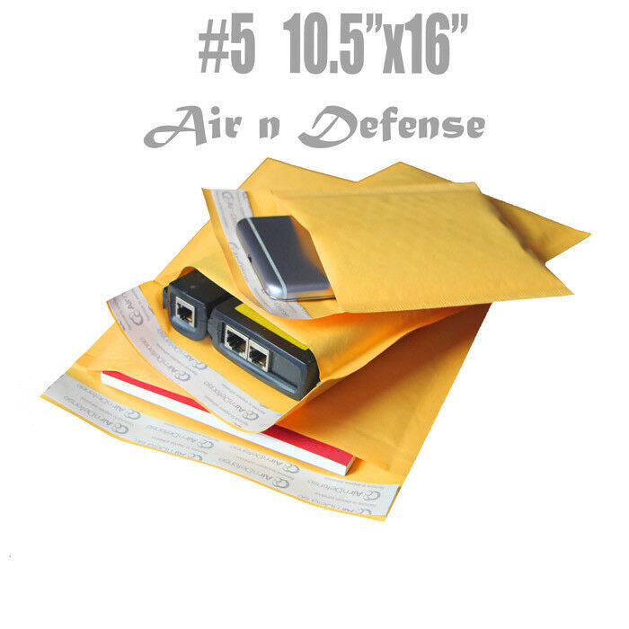 400 #5 10.5×16 Kraft Bubble Padded Envelopes Mailers Shipping Bags AirnDefense
