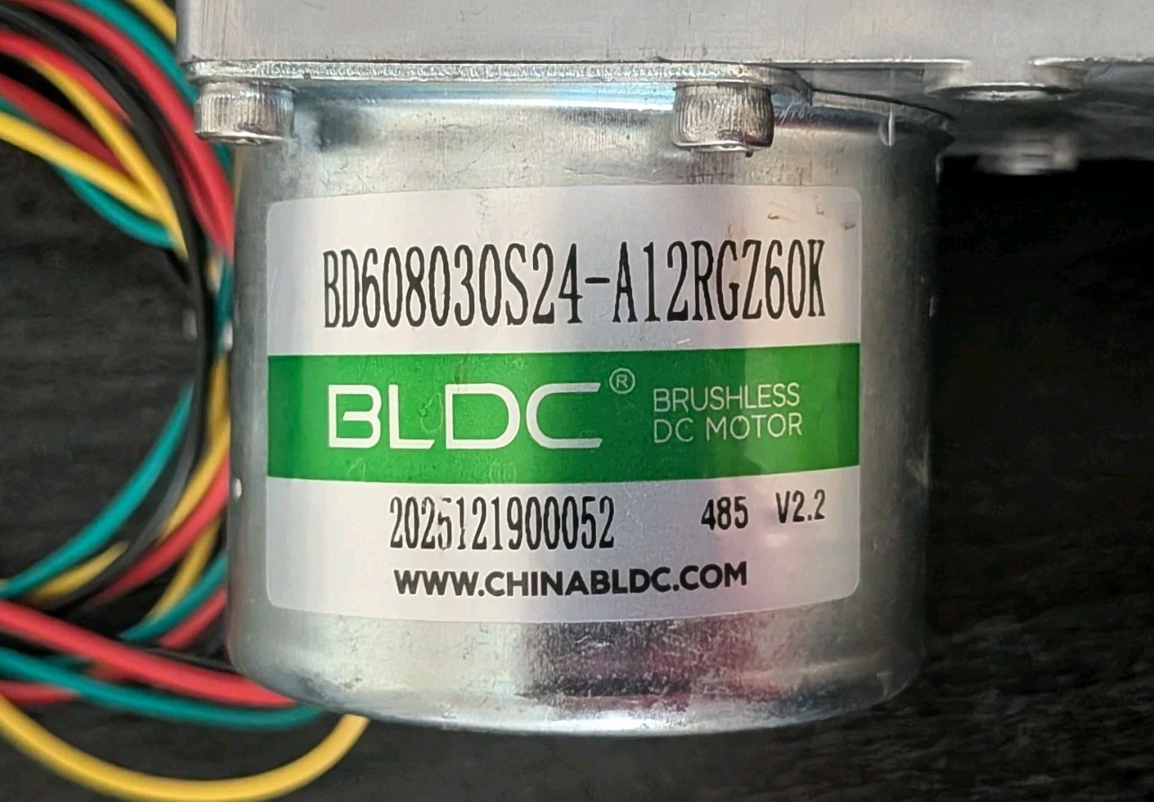 24V DC Brushless Motor for Slushy Machine – Model BD608030S24-A12RGZ60K – Replac