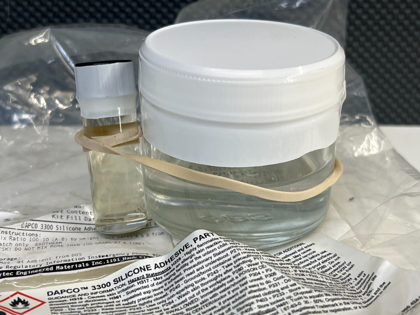 DAPCO® 3300 Low Viscosity Silicone Adhesive Clear, Aircraft Standard Specs