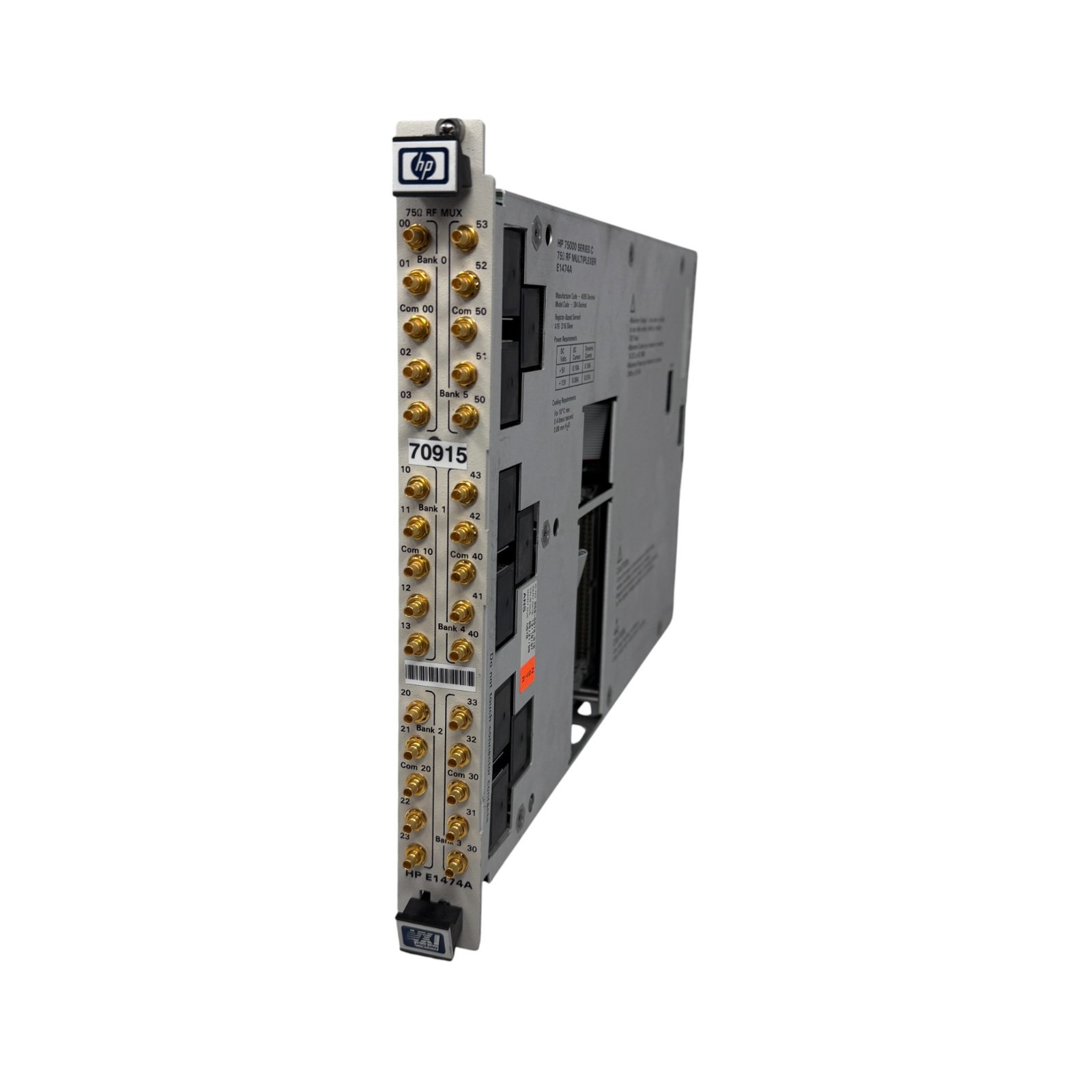 HP / Agilent E1474A 75 Ohm RF Multiplexer VXI Module Series C Six 1×4 Banks