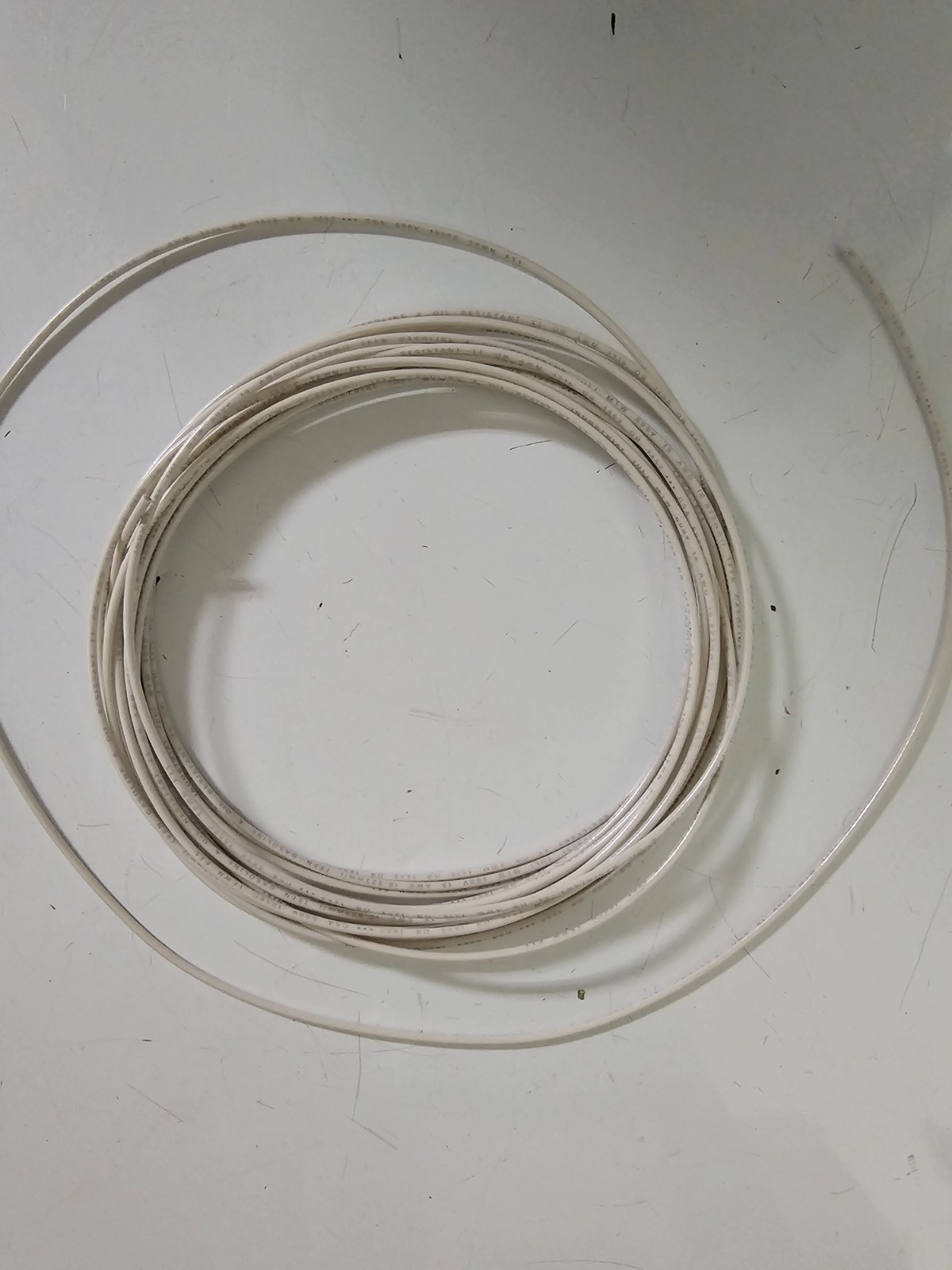 18 GAUGE TFFN TEWN WIRE WHITE 25′ FEET 600V COPPER STRANDED GROUND WIRE