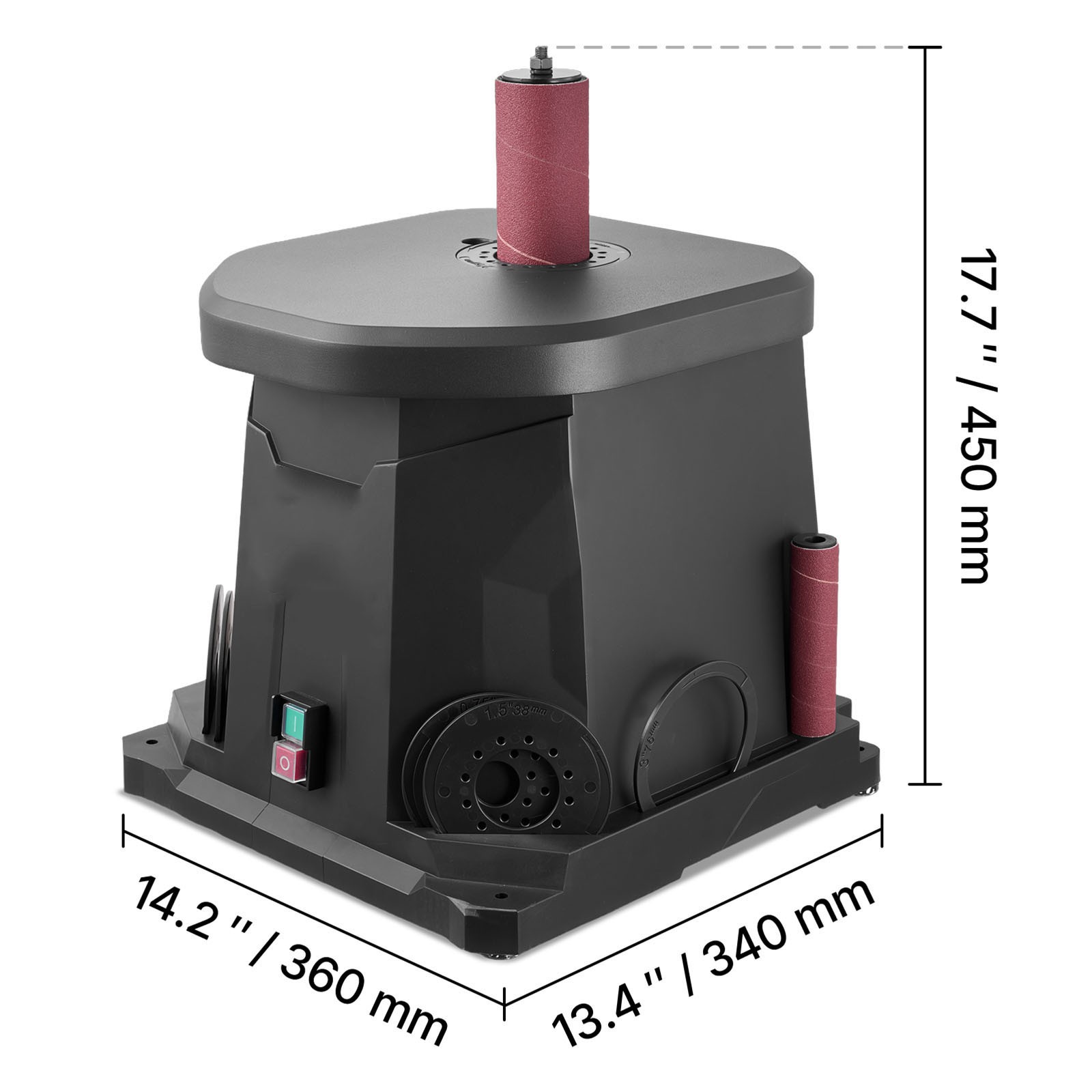Uimoso Oscillating Spindle Sander 2000RPM Tabletop Sander with 6 Sanding Sleeves