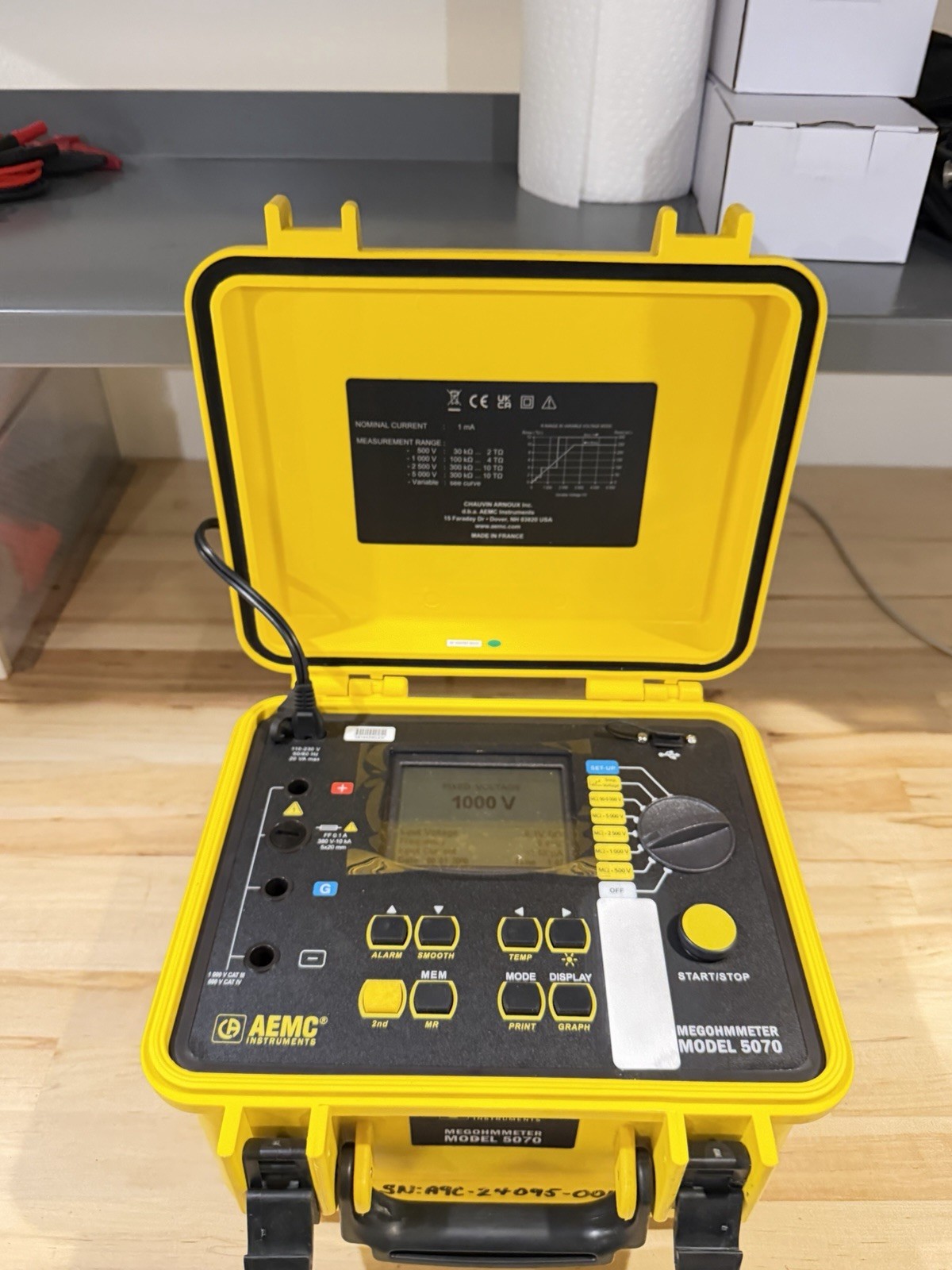 AEMC 5070 MEGOHMMETER GRAPHICAL INSULATION TESTER (FREE SHIPPING)
