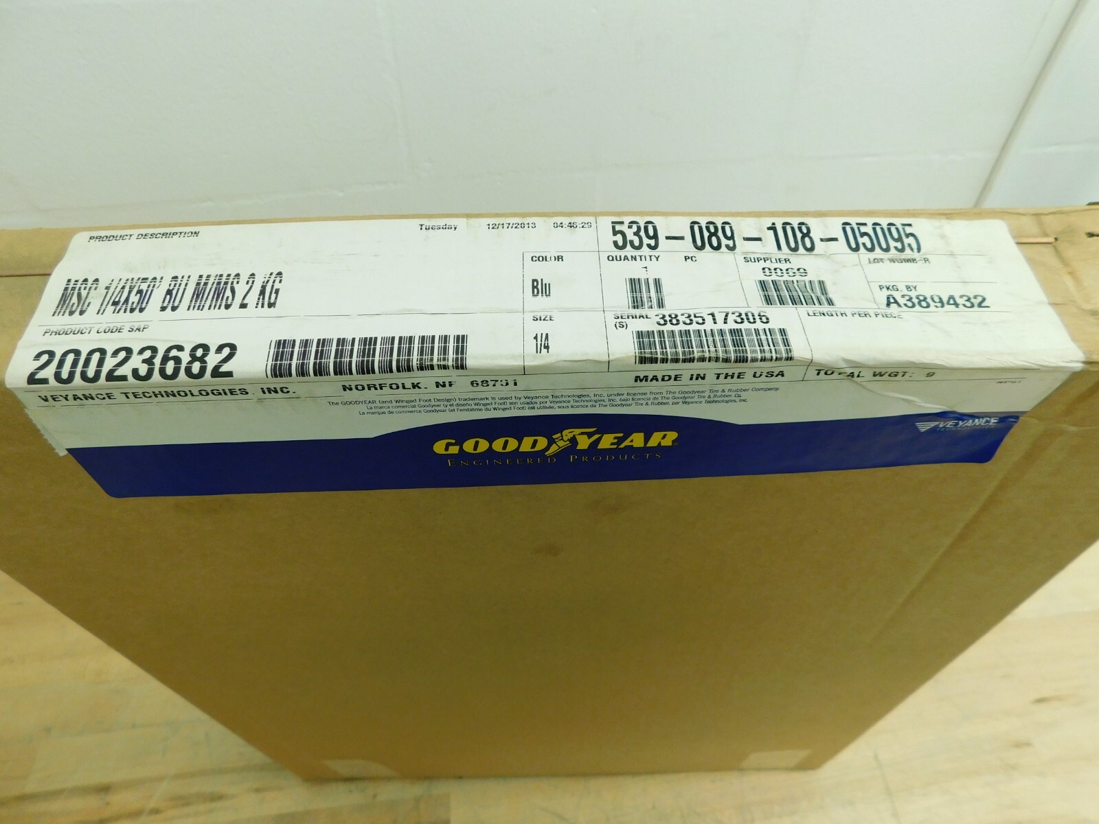Continental ContiTech 50′ Synthetic Rubber High Temp Hose 20023682