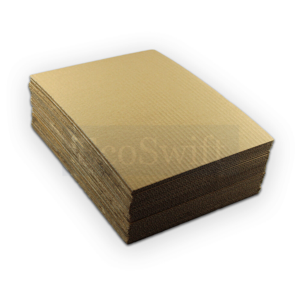25 11 x 14 Corrugated EcoSwift Cardboard Pads Inserts Sheet 23 ECT 1/8″ Thick