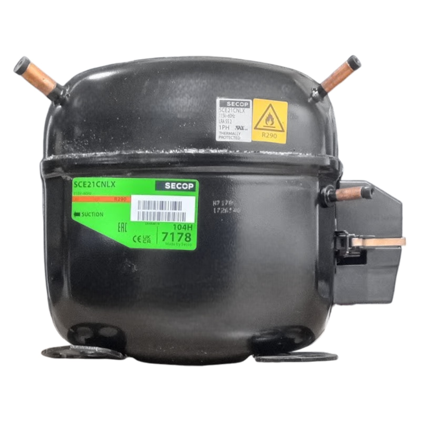 Secop SCE21CNLX R290 Refrigeration Compressor 3231 BTU LBP 115V 60 Hz