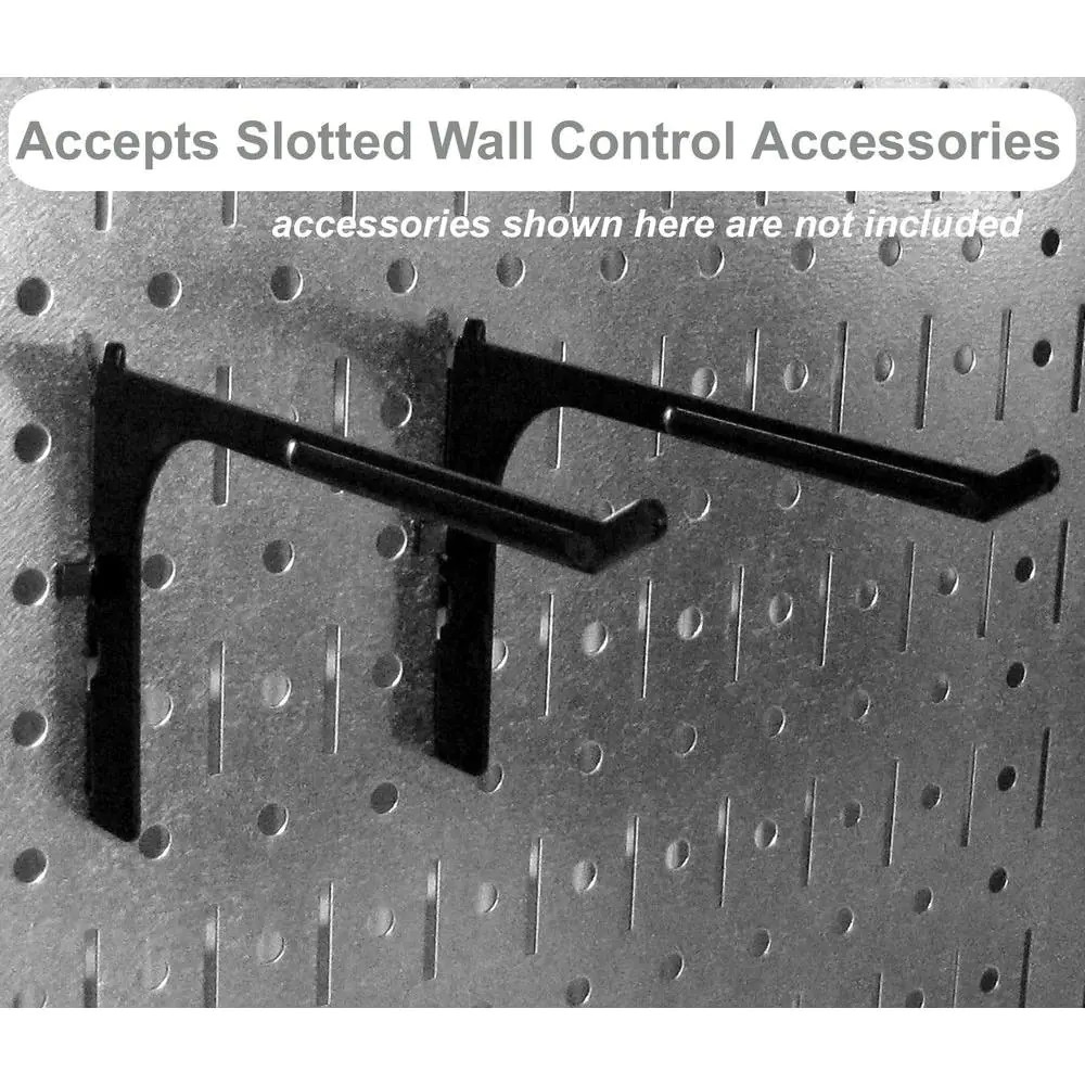 2 Pack Metal Wall Pegboard Peg Board Panel Organizer Shelf Display Tools Garage
