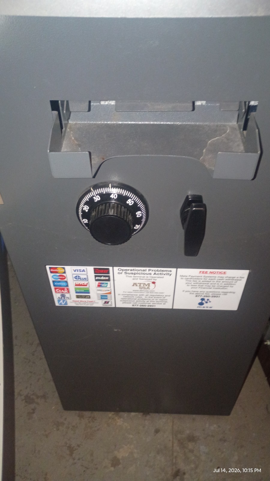 HANTLE ATM MACHINE 1700 And Sign