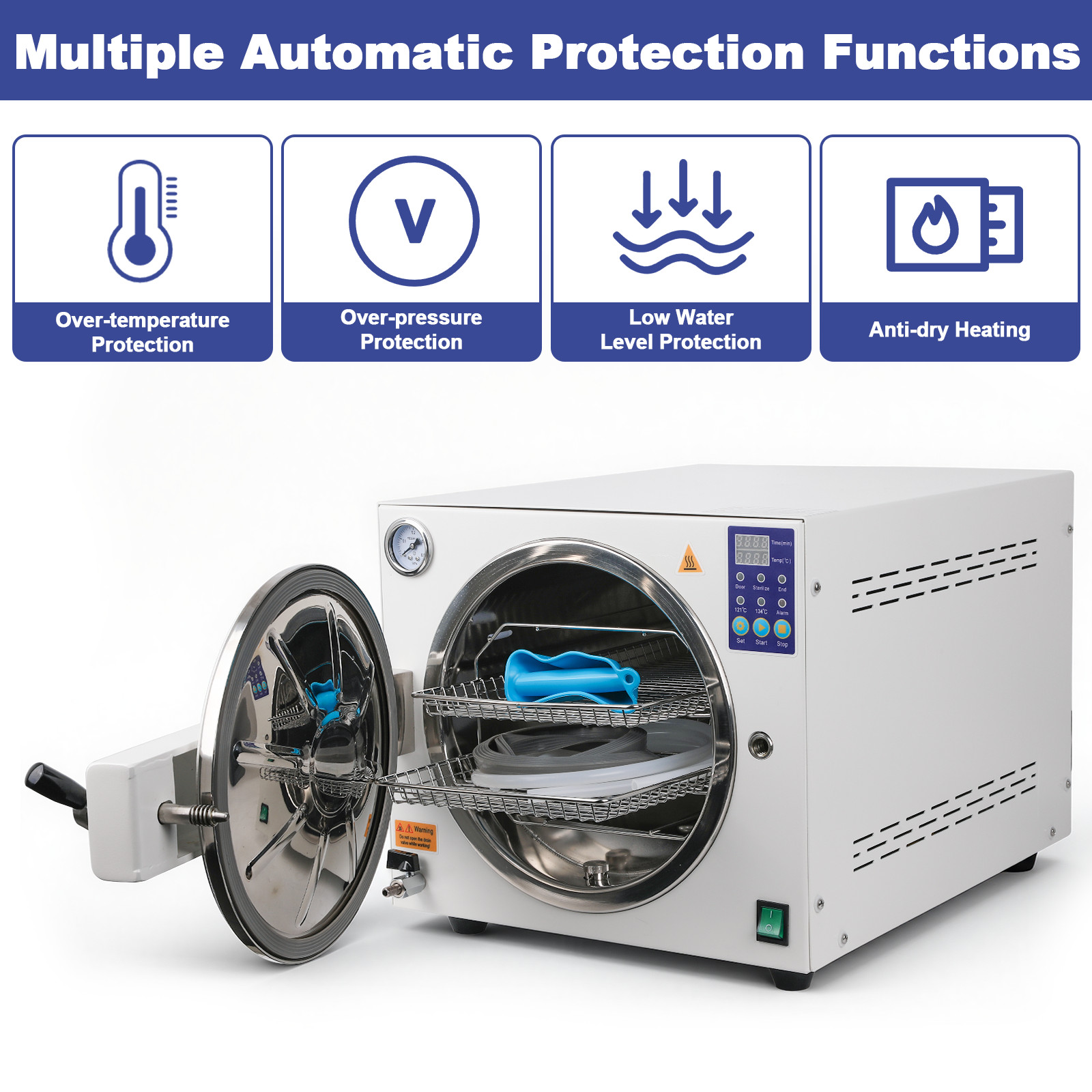 23L Autoclave Steam Sterilizer Medical Premium Material Auto Pressure Release