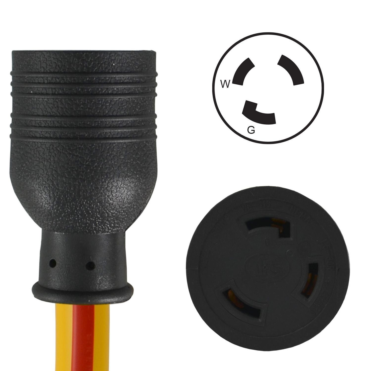 Conntek 25FT 30 Amp Generator Extension Cord NEMA L5-30P/L5-30R Twist Locking