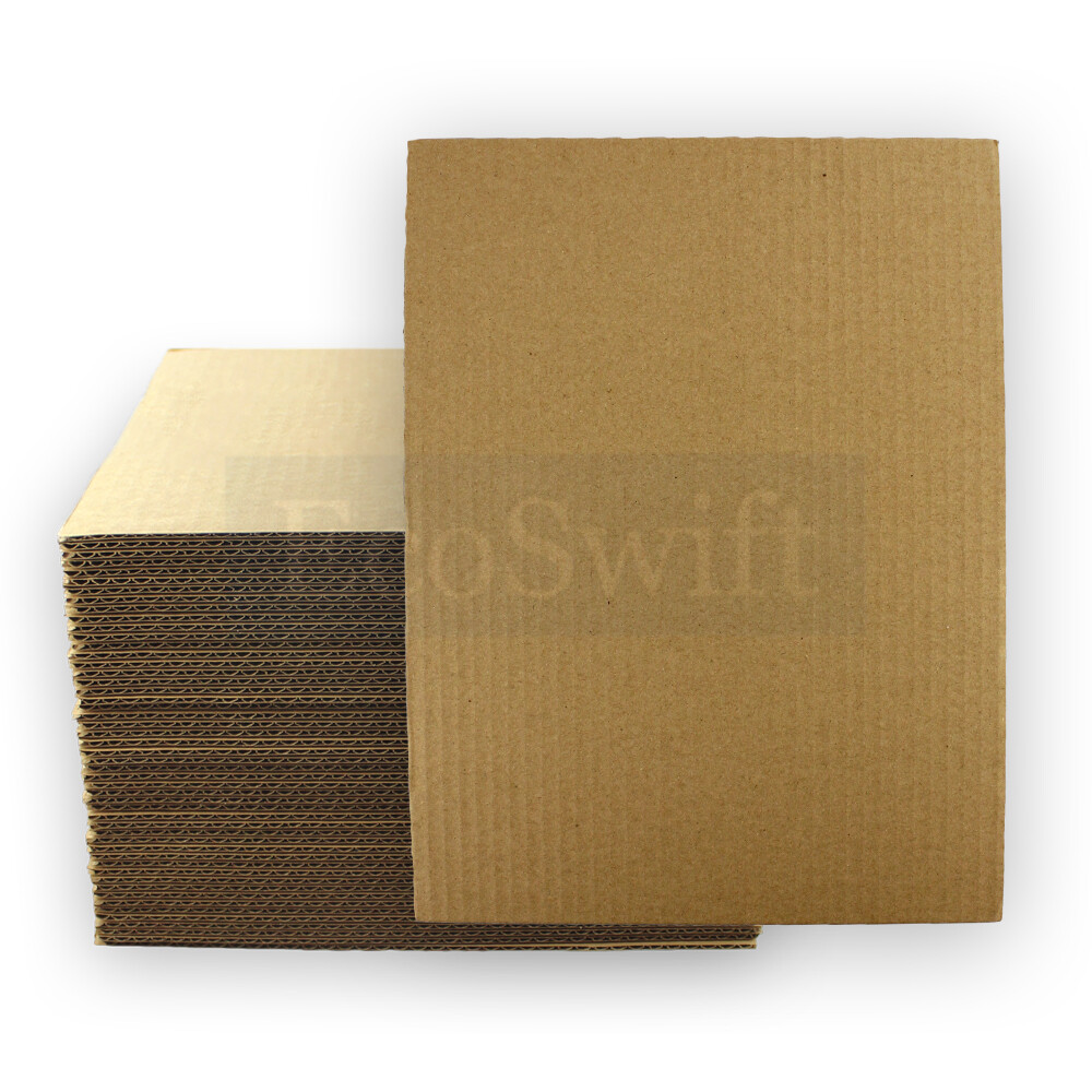 25 11 x 14 Corrugated EcoSwift Cardboard Pads Inserts Sheet 23 ECT 1/8″ Thick