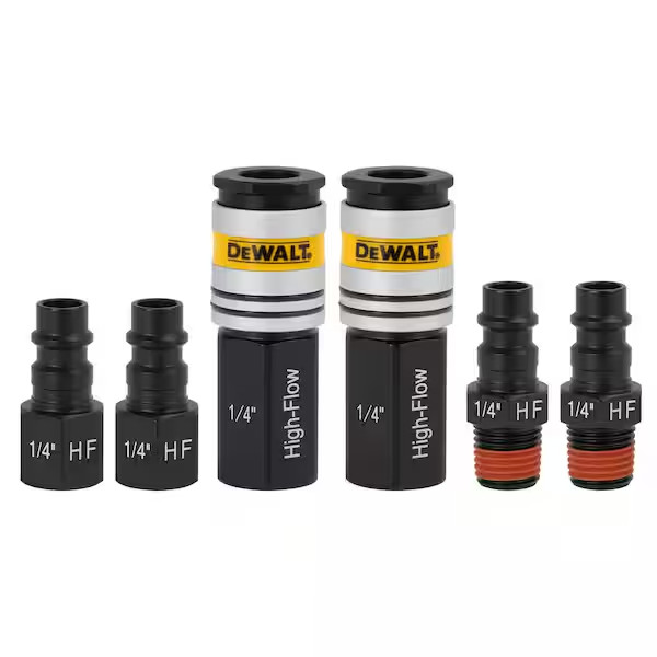 1/4 In. NPT High Flow Couplers and Plugs, Includes: 2-Female Couplers, 2-Female