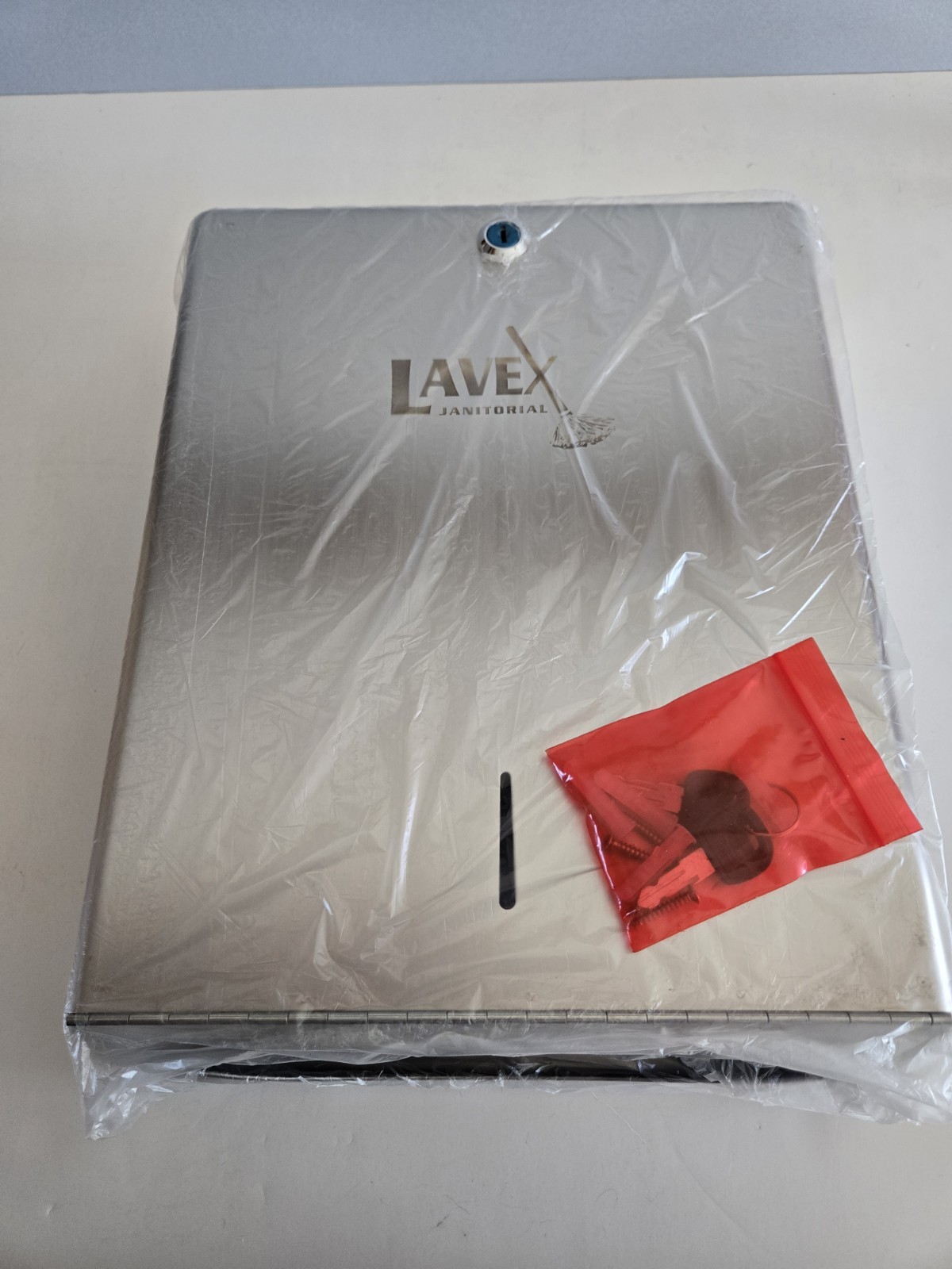 Lavex Paper Towel Dispenser – Holds C-Fold or Multifold Towels NEW With 2 Keys