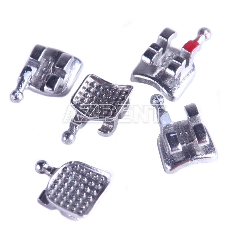 AZDENT Dental Orthodontic Bracket metal Braces Mini Roth .018 3-4-5 Hooks 20Pcs