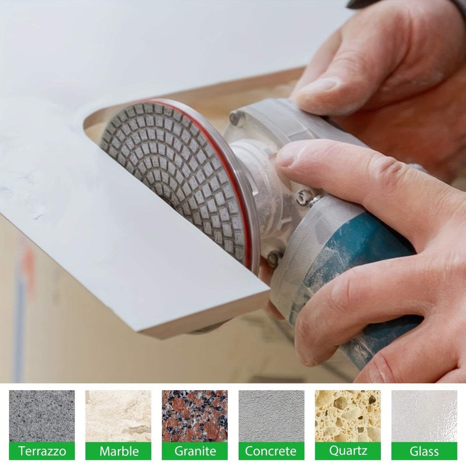 4″ Diamond Polishing Pads 50-6000 Grit Polishing Pad for Drill Grinder Polisher