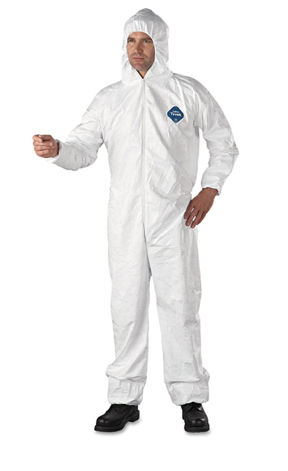 1 Pack Tyvek Coverall Bunny Suits With Hood Elastic Wrists and Ankles ALL SIZES