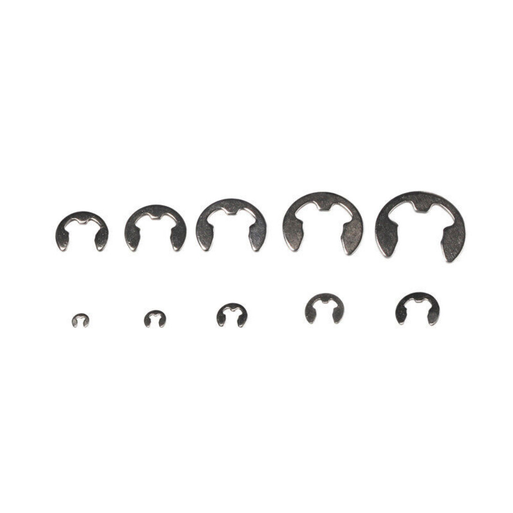 600PCS 304 Stainless Steel E-Clip Circlip External Retaining Ring Assortment Set