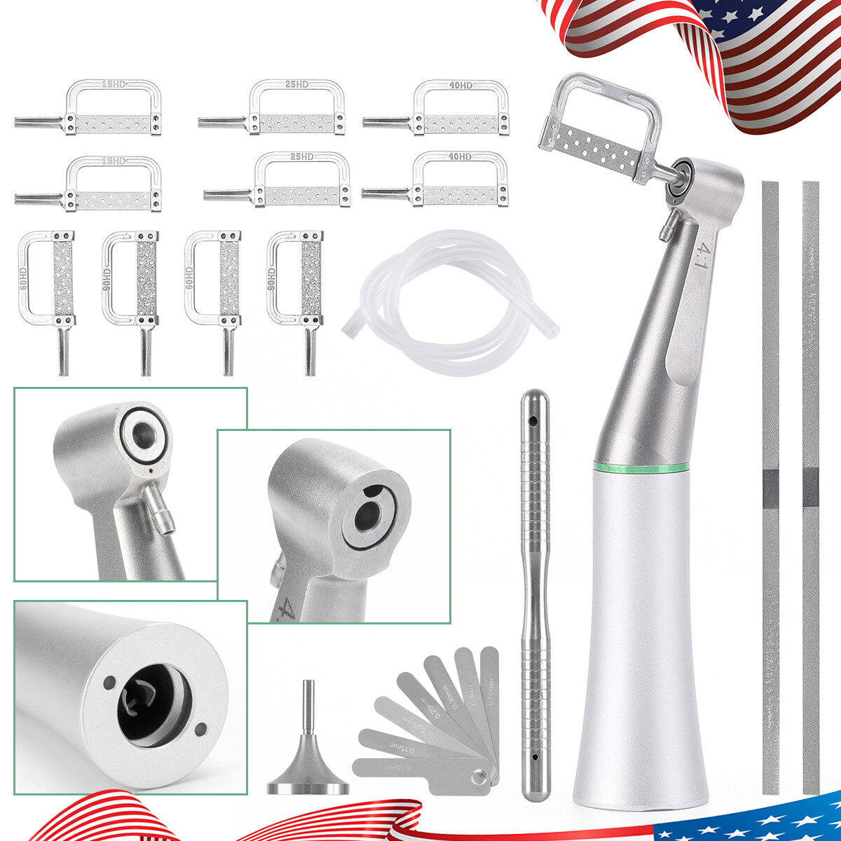 Dental Contra Angle Handpiece 4:1 Reduction Interproximal Stripping IPR System