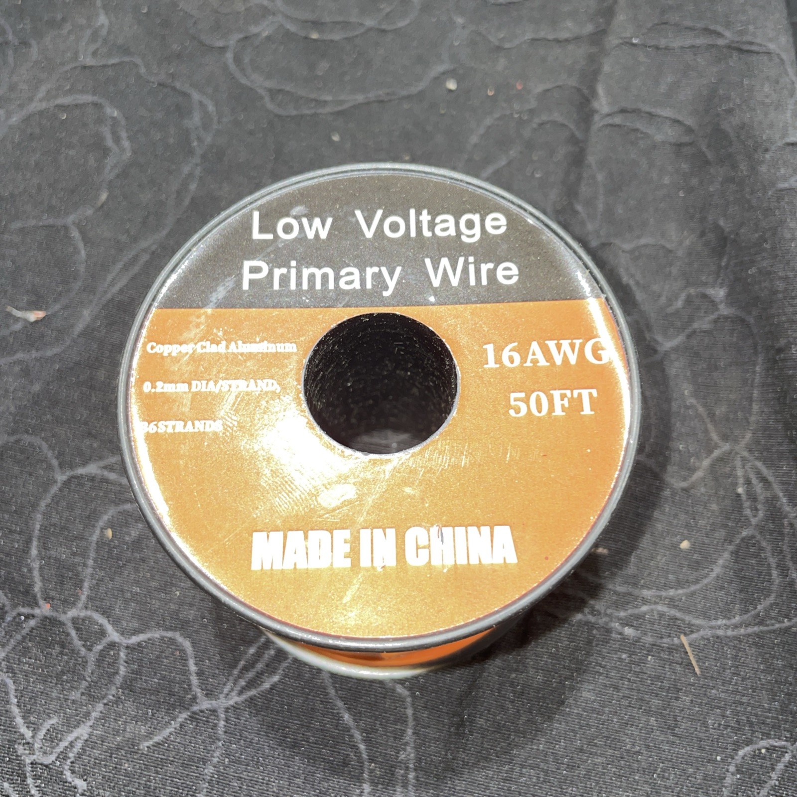 Low Voltage Primary Wire 16AWG 100FT Red Copper Clad Aluminum – Orange