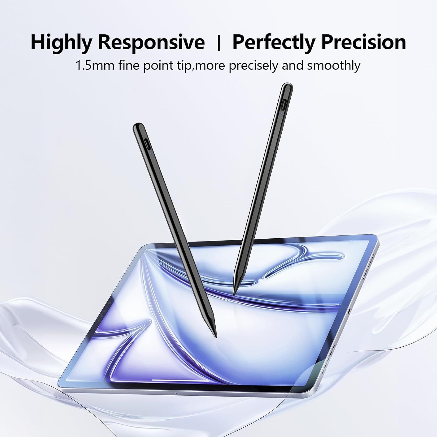 Stylus Pen for iPad 6th-11th Generation-2X Fast Charge Active Pencil Compatible