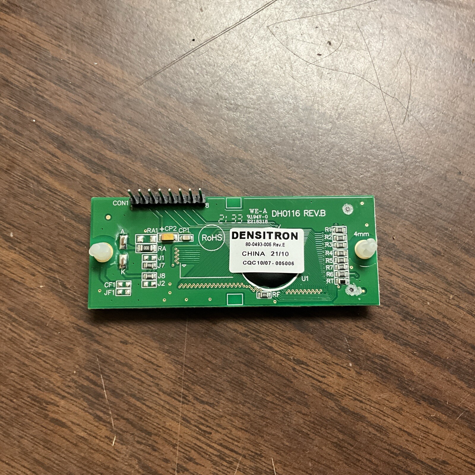 DENSITRON 80-0493-005 LCD DISPLAY 16X2 SERIAL FOR Raypak RP 2100 Pool Heater