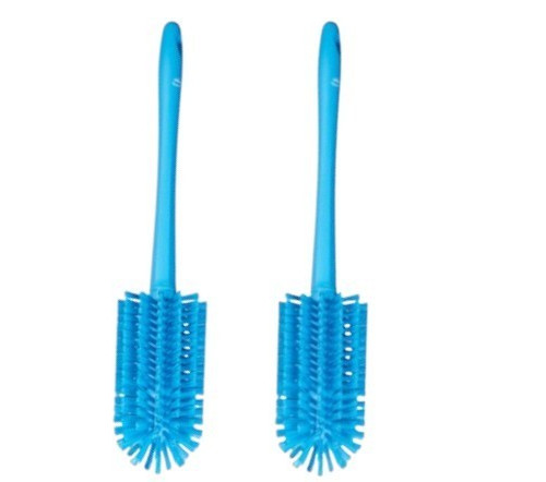2x One-Piece Pipe Brush, 16″ Long, 3.1″ Round – Medium, Blue (5382803) Vikan