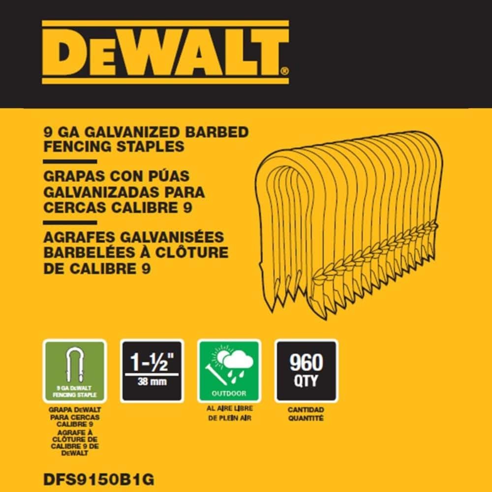 1.5 In. X 9-Gauge Galvanized Barbed Paper Tape Fencing Staples (960 per Box)