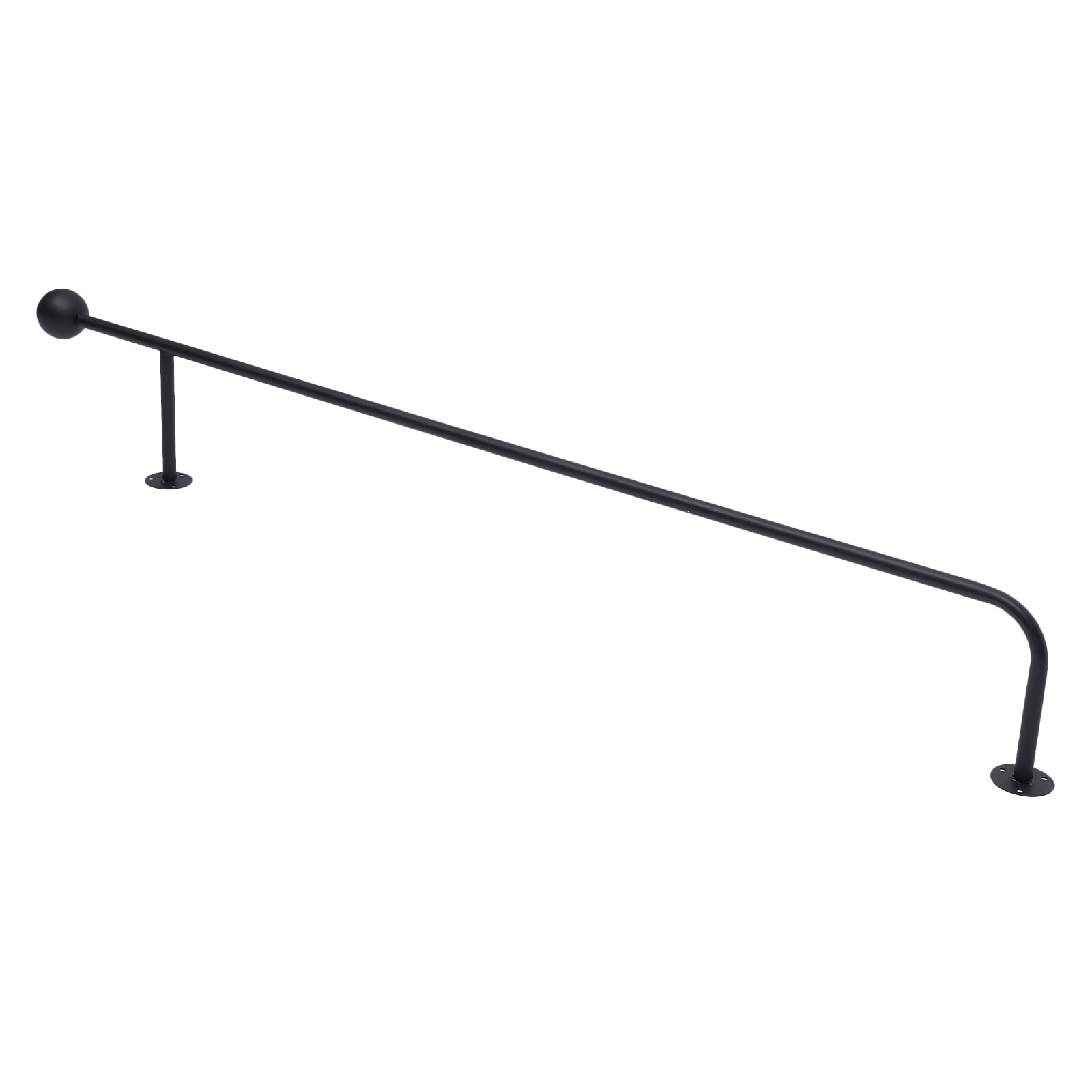 Wall Mounted Clothes Rack Clothing Racks For Hanging Clothes Closet Rod Black
