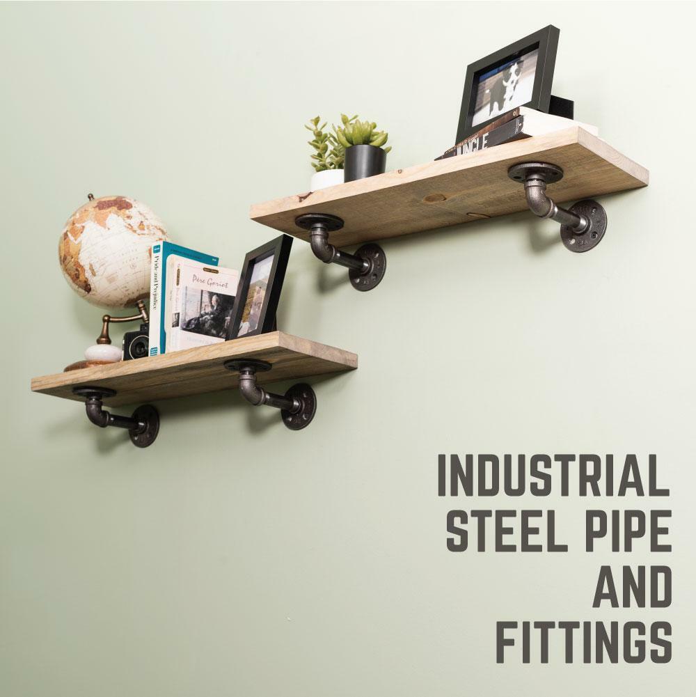 1/2 in. x 6 in. Double Flange Shelf Bracket, 4 Pack