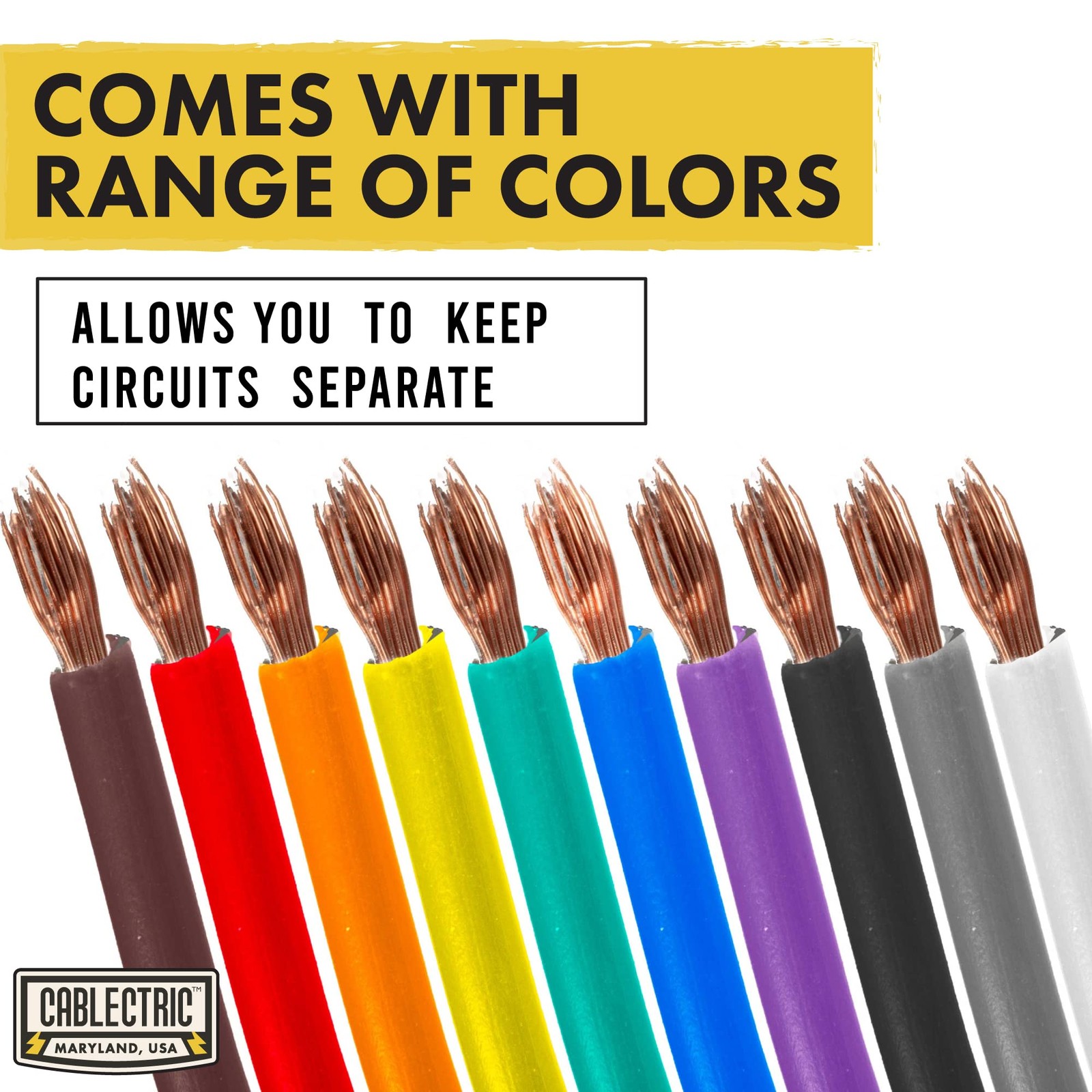 Primary Wire 12 Gauge Copper Clad Aluminum Assorted Colors 10 Rolls