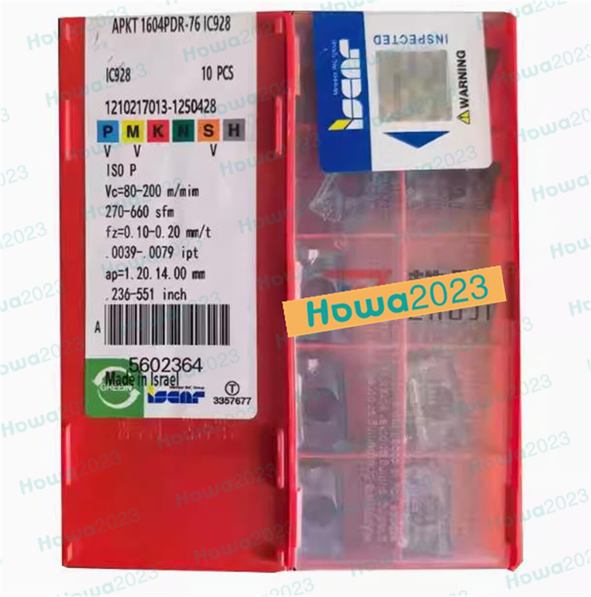 10Pcs/BoxISCAR APKT1604PDR-76 IC928 Carbide Inserts CNC Blade