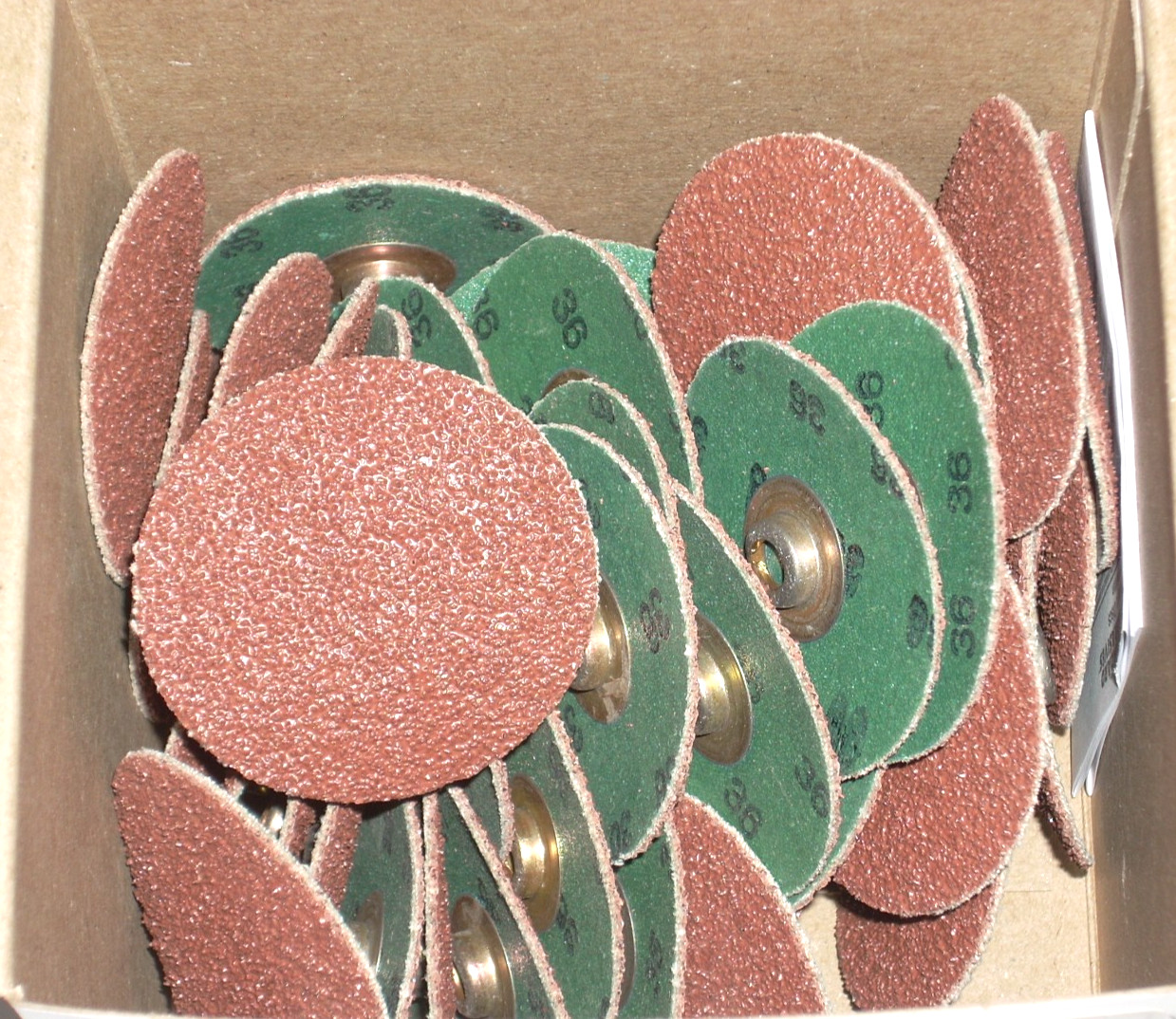 50 Standard Abrasives 2″ Quick Change Sanding Discs Type S 36 Grit A/O 2-Ply