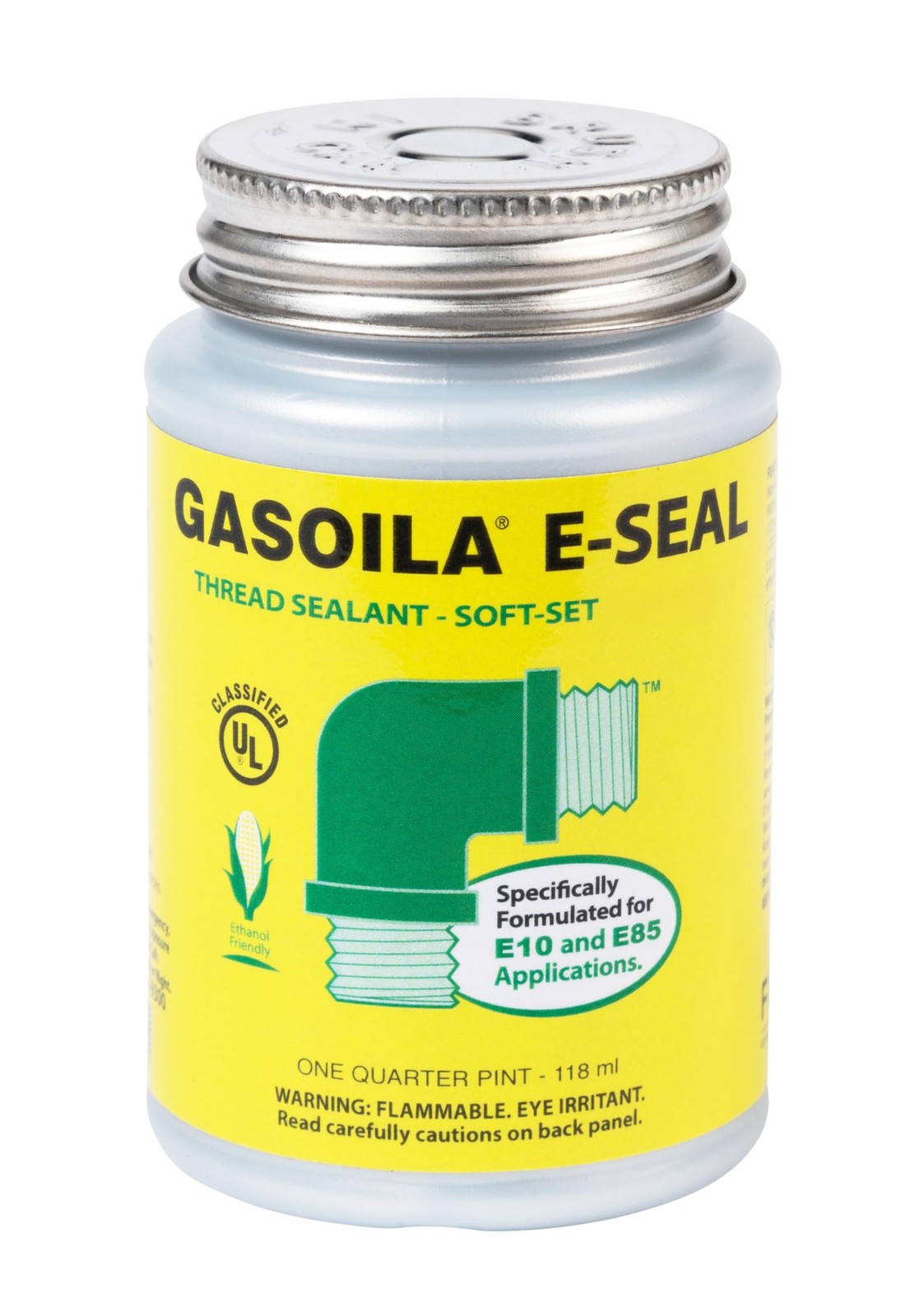 Ethanol Fuel Line Sealant NonHardening Paste 1/4 Pint Brush Cap USA