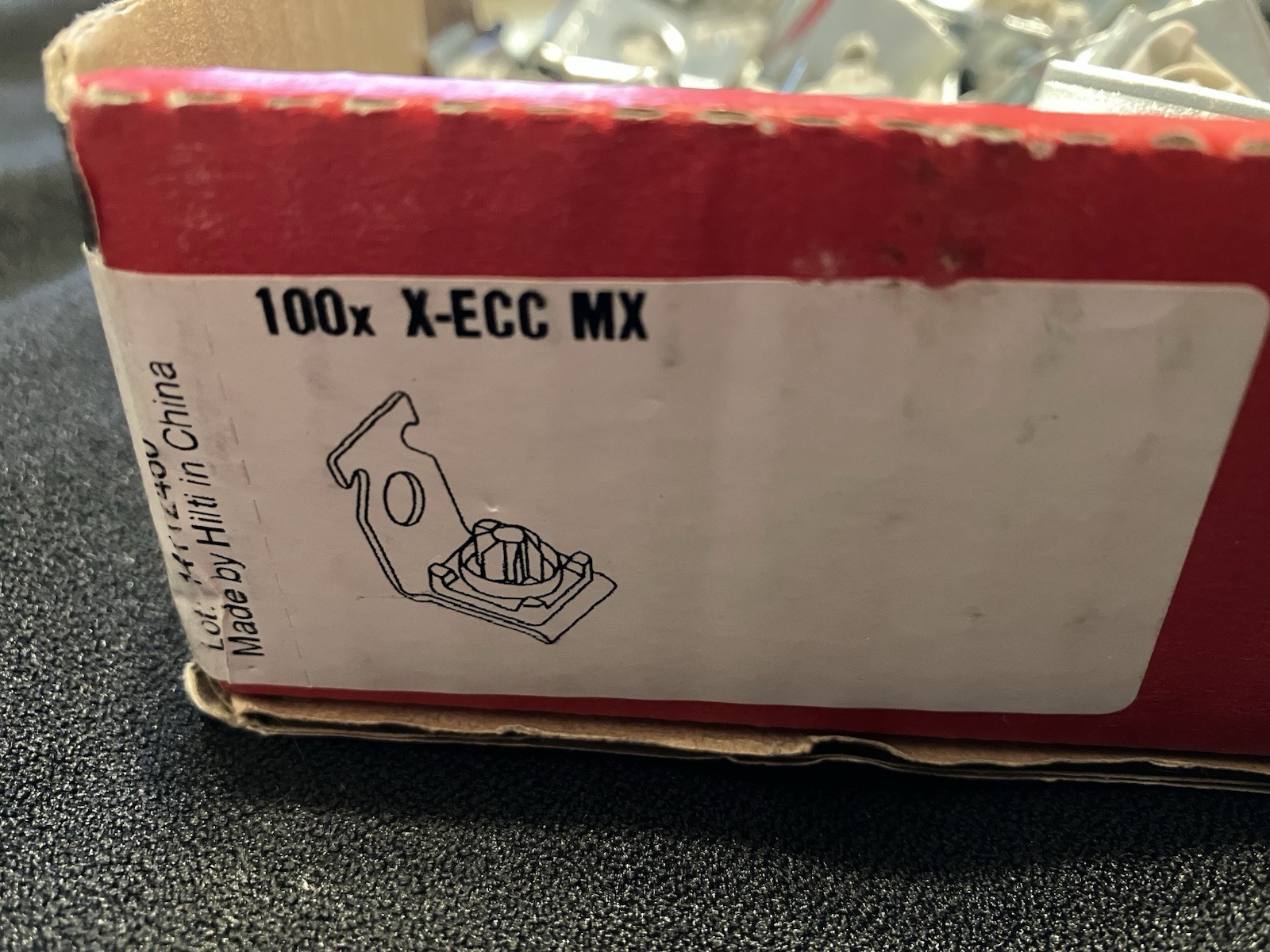 Hilti X-ECC MX Ceiling Clip #228342 (100/Box) BX3 BX4 GX3 DX Fastening Clip