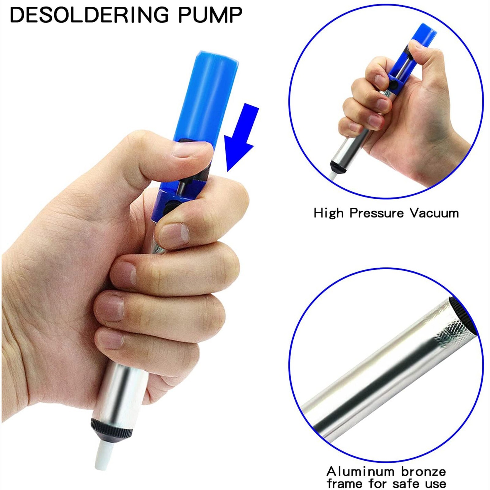 Soldering Iron Kit, 60W Adjustable Temperature Solder Sucker Wire Welding Tool