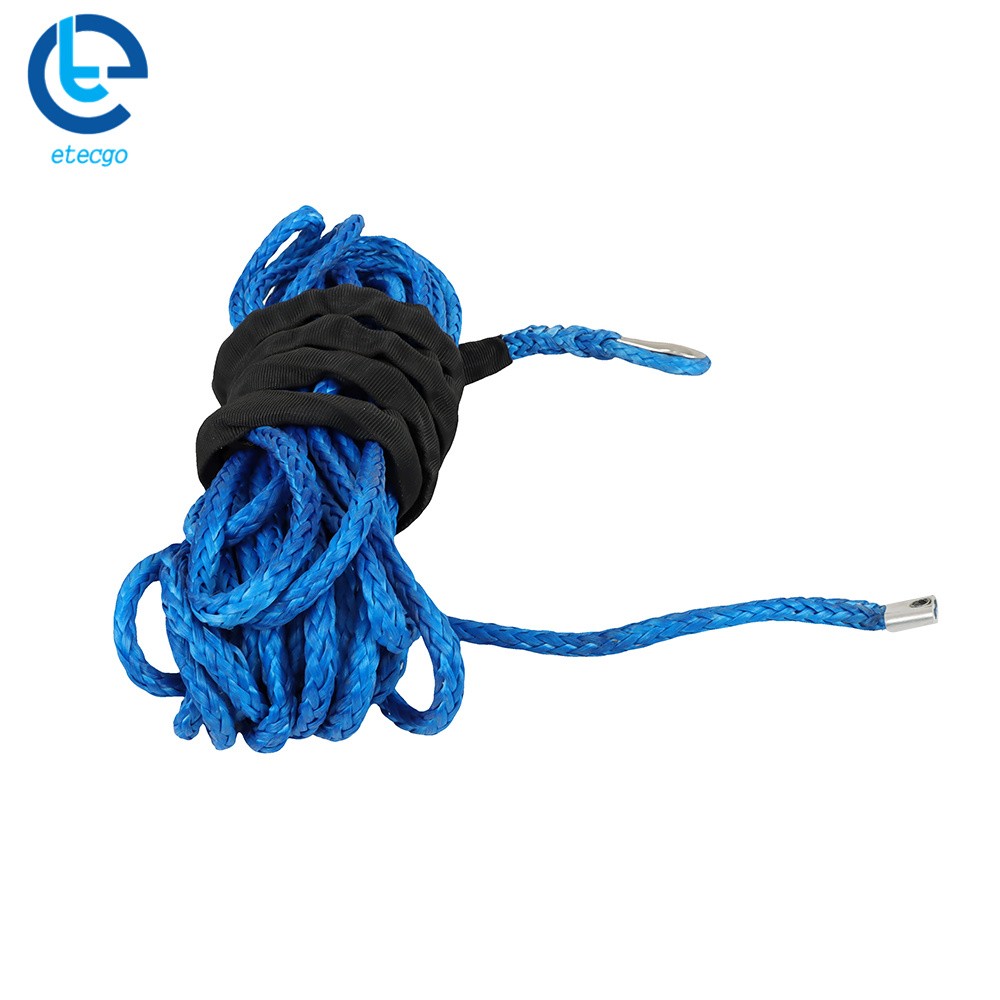 Synthetic Winch Rope Line Recovery Cable W/Sheath For UTV ATV 12000LBS 5/16″x50′