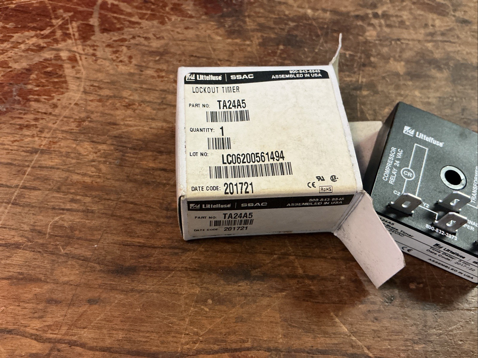 Littlefuse TA24A5 Lockout Timer Relay 24V (new)