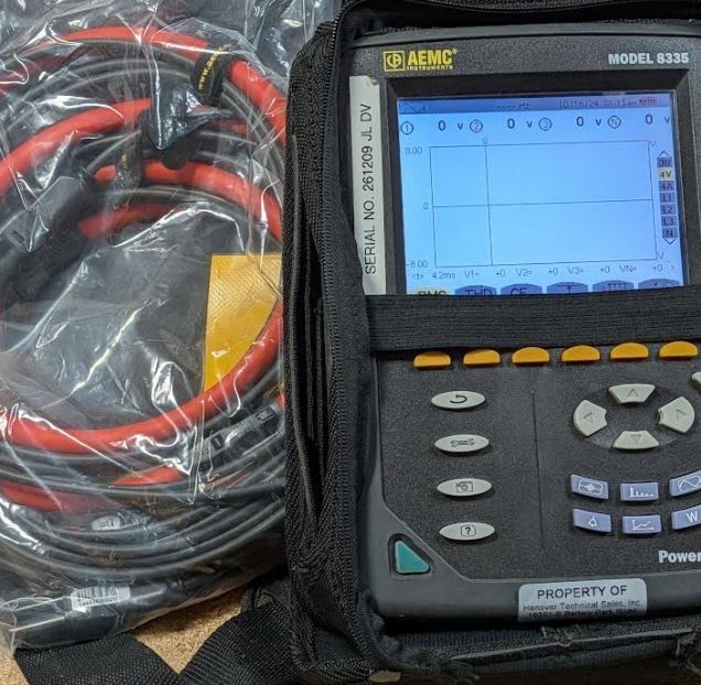 AEMC 8335 PowerPad II Power Quality Analyzer 3 Phase 4 Channel + 4 24″ Flex CTs