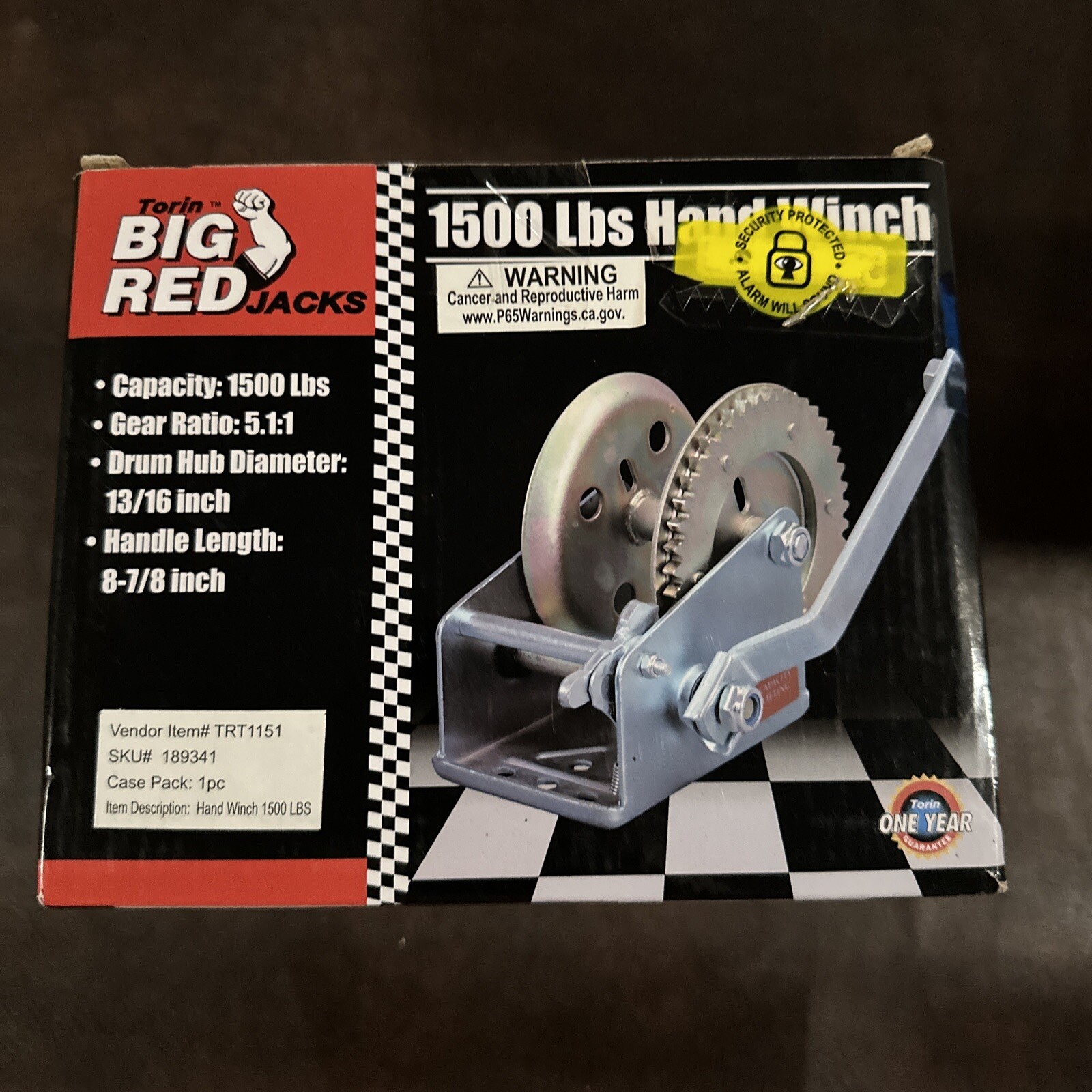 NIB – Torin Big Red Jacks 1,500 lbs Geared Ratio 5.1:1 Hand Winch – TRT1151