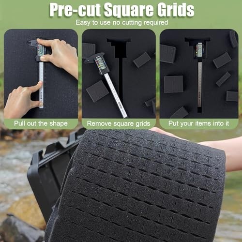 4 Pack Gun Case Foam Inserts 16x12x2 & 16x12x0.4 Inches Pick and Pluck Foam …