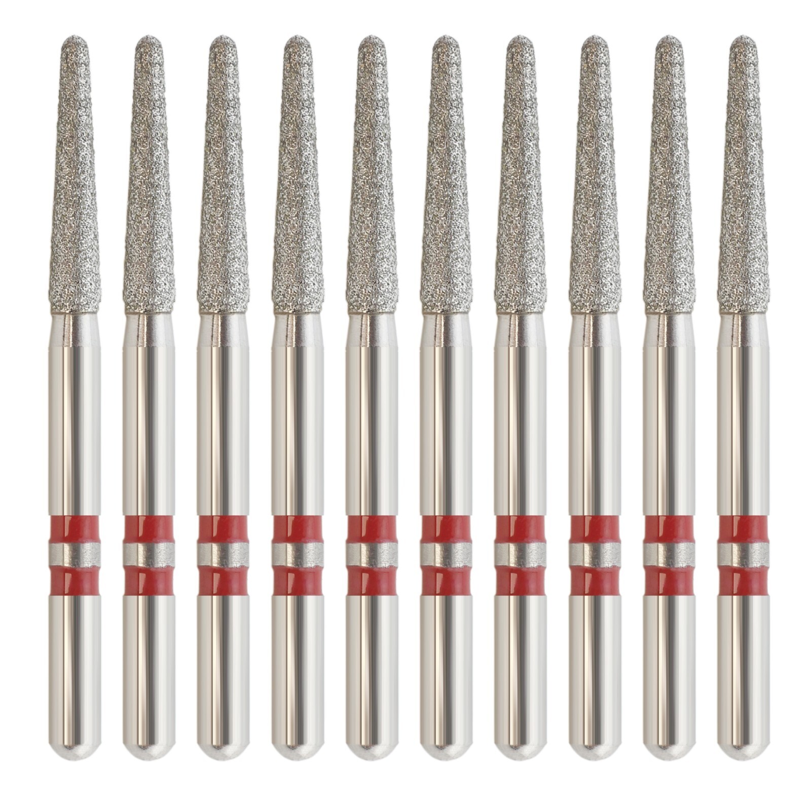 Zirconia Adjustment FG Diamond Burs Z856/016F Round End Taper Fine Grit 10pc/pk