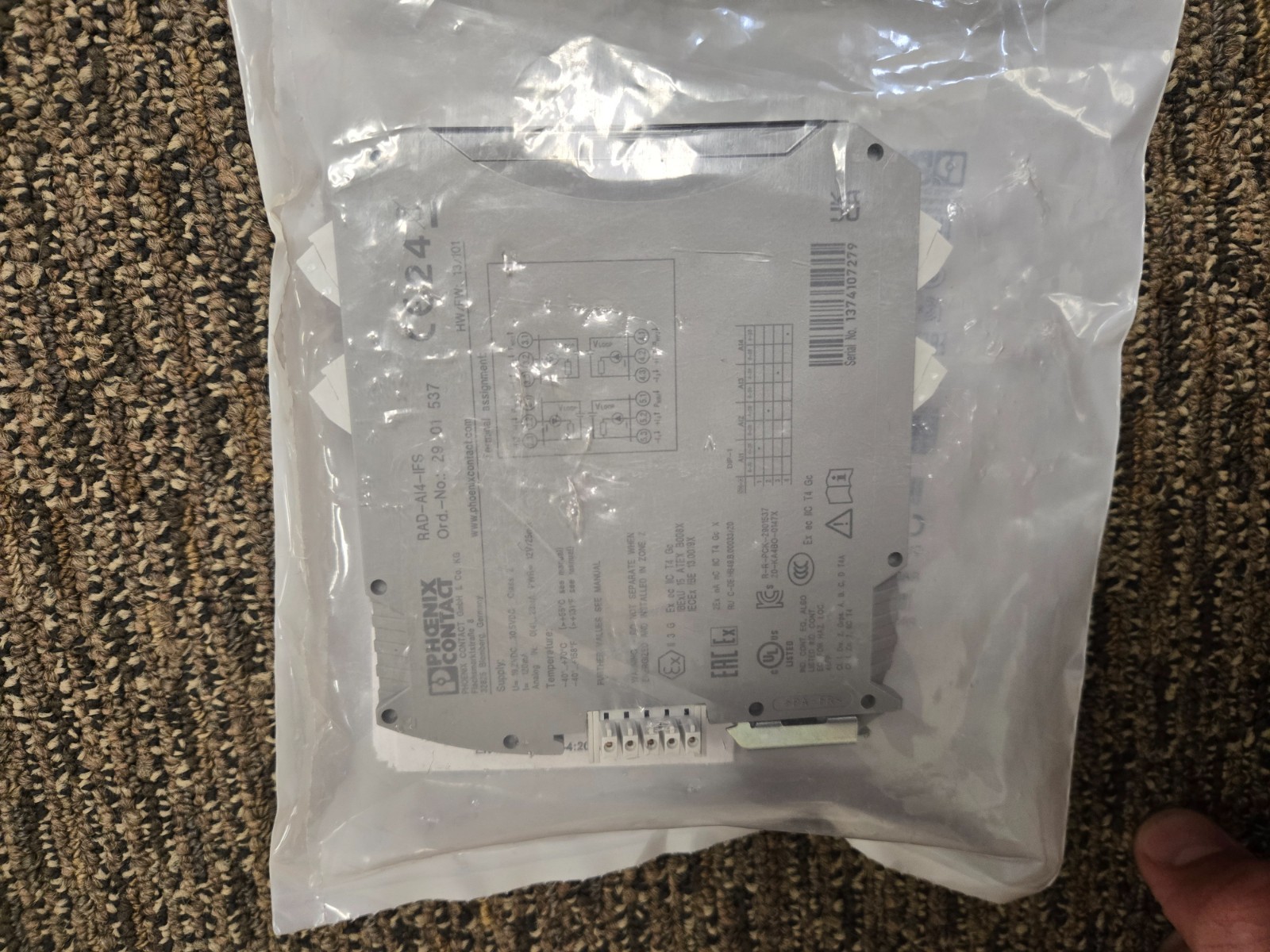 PHOENIX CONTACT RAD-AI4-IFS I/O EXTENSION MODULE 2901537